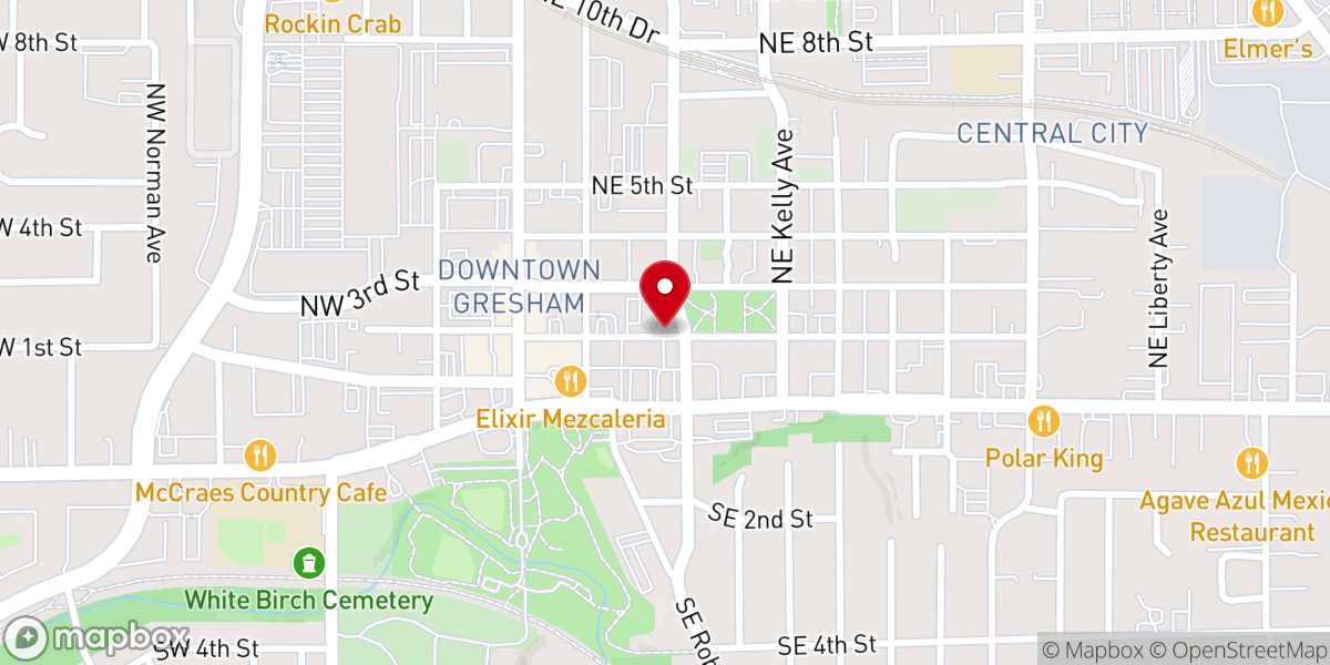 Map showing location of The Potter's House Church Gresham