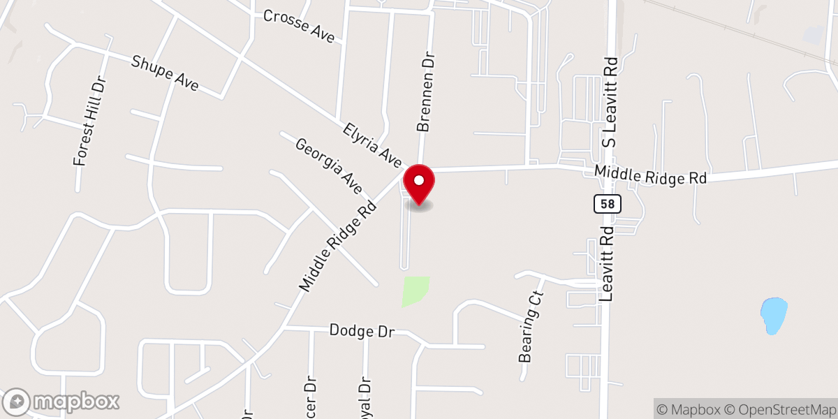 Map showing location of Trinity Evangelical Free church