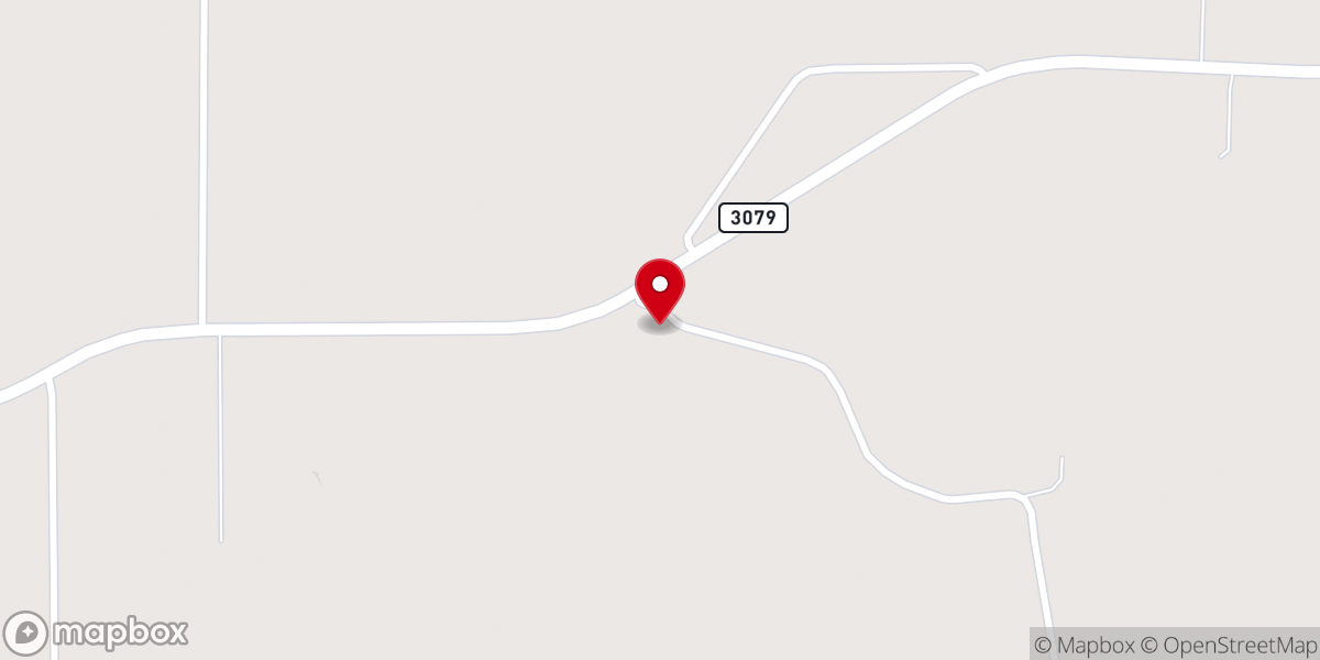 Map showing location of Martin Springs Baptist Church