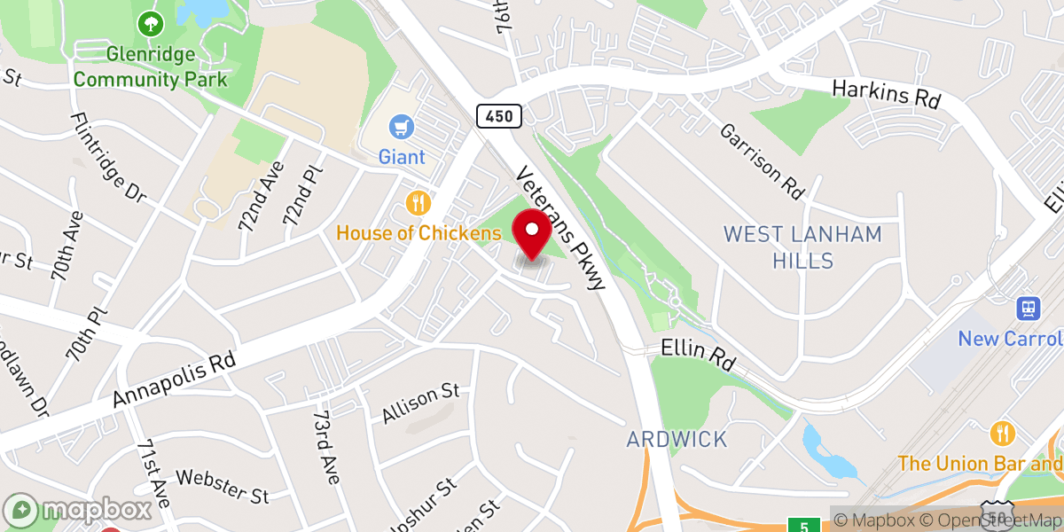 Map showing location of Heart of God Baptist Church