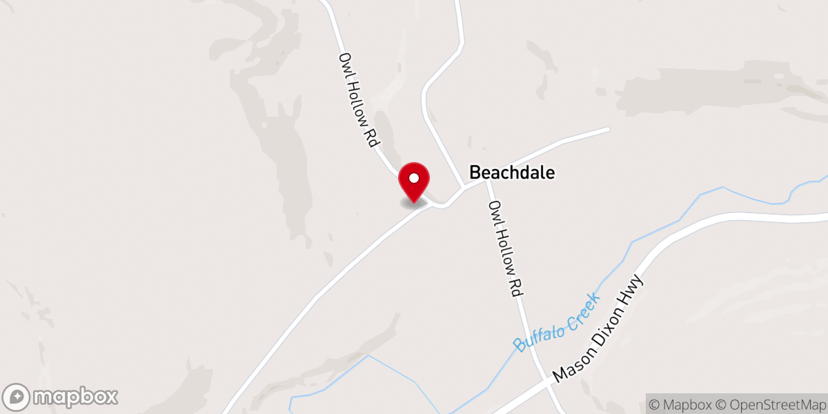 Map showing location of Beachdale Church Of The Brethren