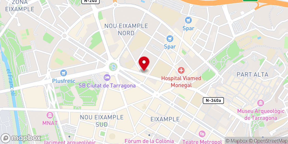 Map showing location of Iglesia Bautista Bona Nova