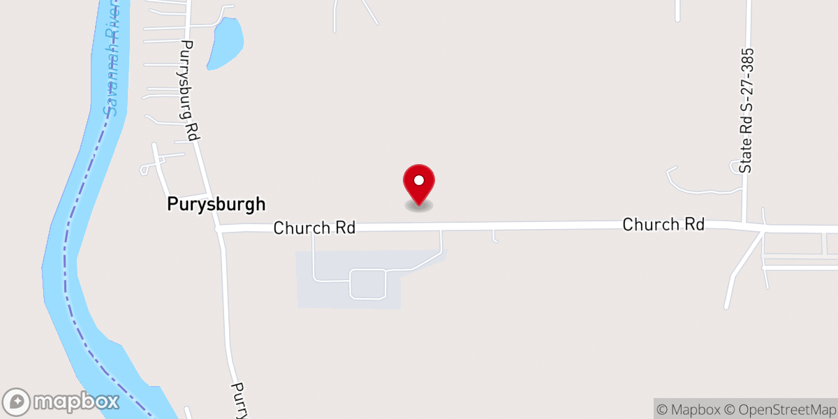 Map showing location of Word of God Christian Center of South Carolina