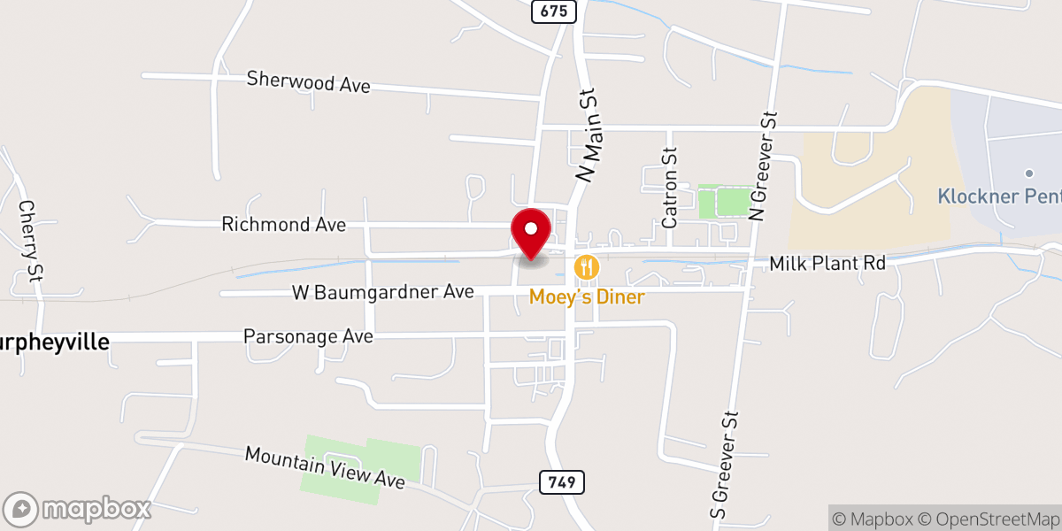 Map showing location of Rural Retreat Farmers Market