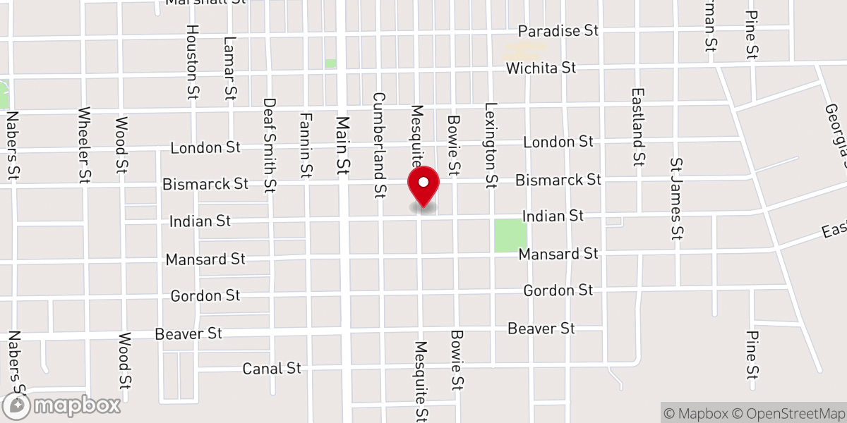 Map showing location of Iglesia Cristiana Jesucristo Rey de Reyes y Señor de Señores Vernon Tx,Inc