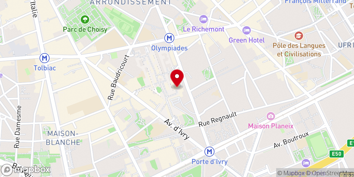 Map showing location of Amicale des Teochew en France