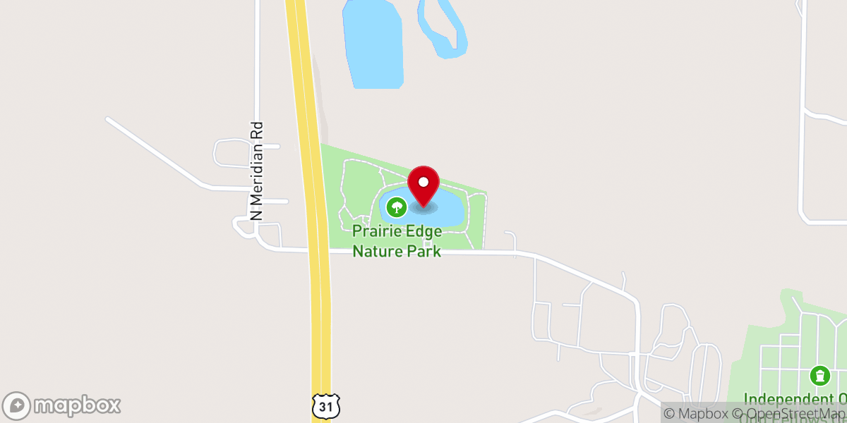 Map showing location of Prairie Edge Nature Park