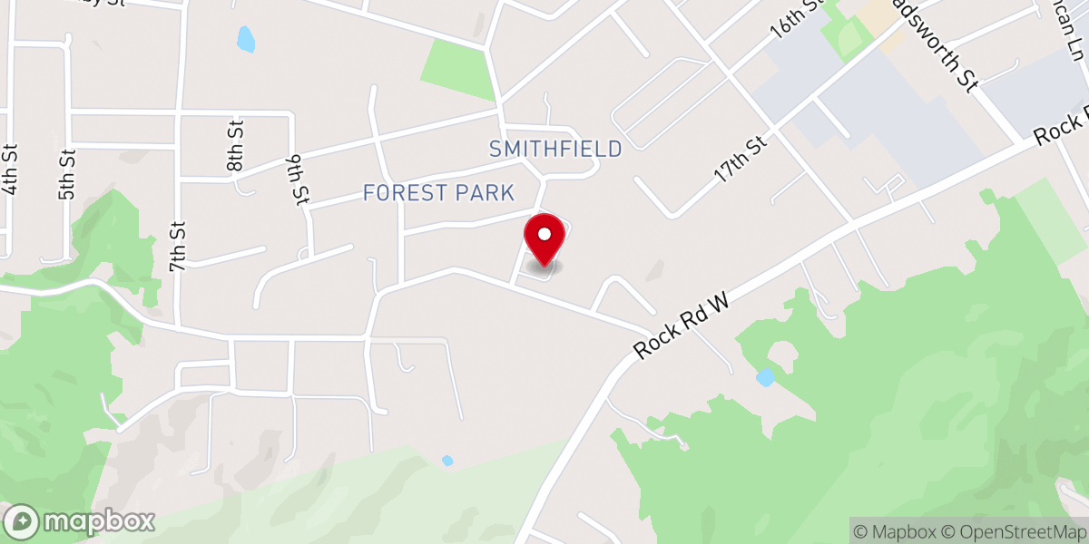 Map showing location of Gethsemane Baptist Church