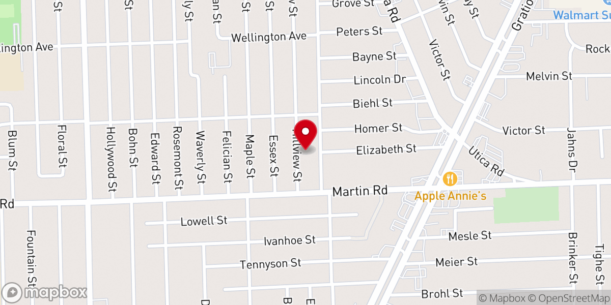 Map showing location of Prevailing Word Christian Center