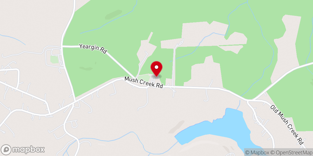Map showing location of Haven Ridge Church