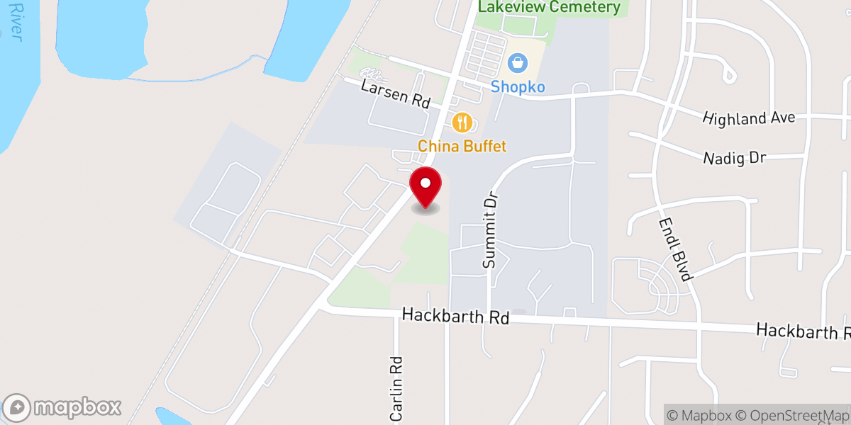 Map showing location of Grace United Church
