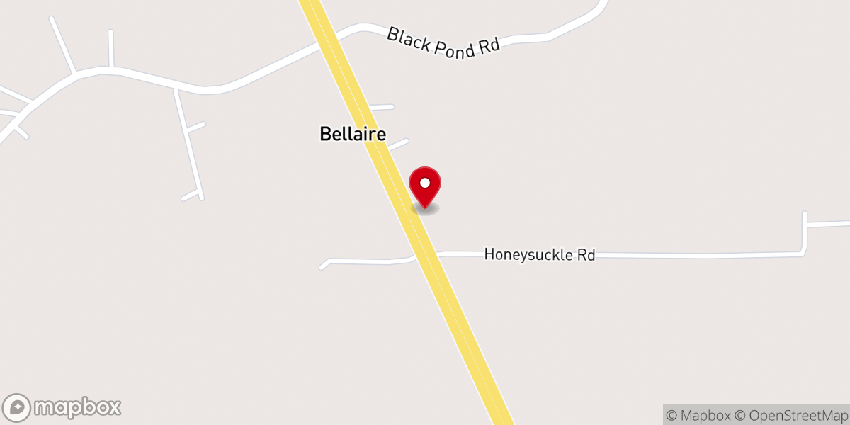 Map showing location of Bellaire Baptist Church