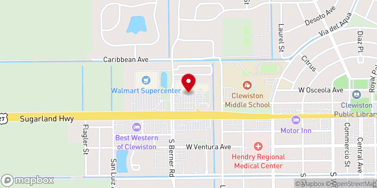 Map showing location of CLEWISTON TOWN CENTER