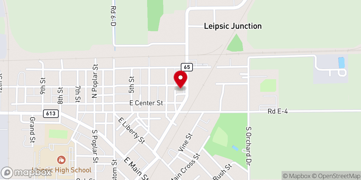 Map showing location of Church of the Nazarene