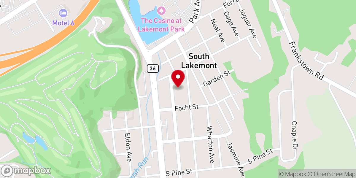 Map showing location of Saint John the Evangelist Catholic Church