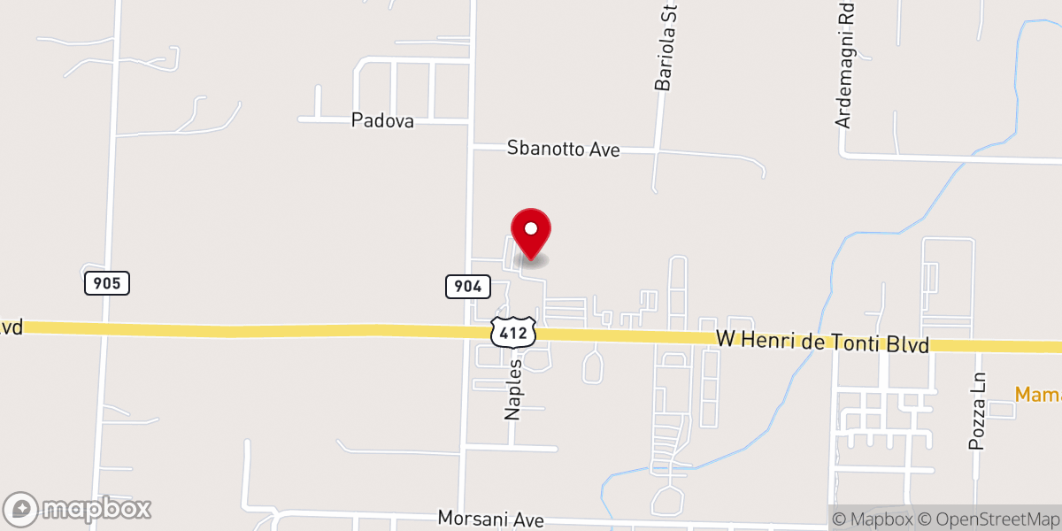 Map showing location of The Rock of Northwest Arkansas