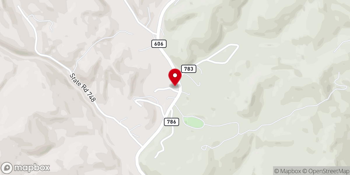 Map showing location of Robbins Chapel