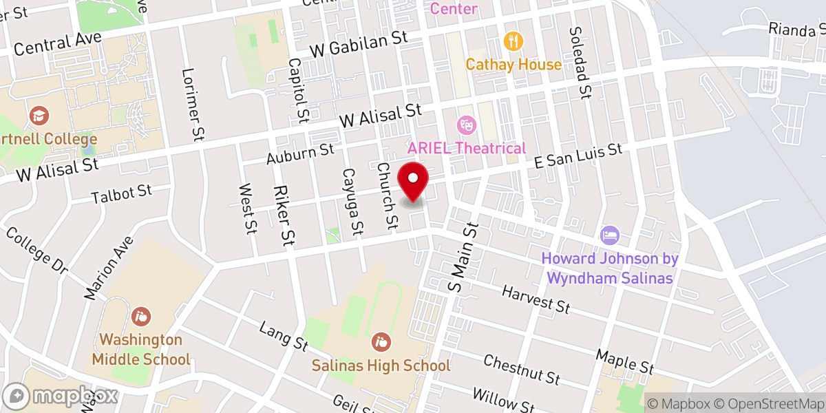 Map showing location of First United Methodist Church