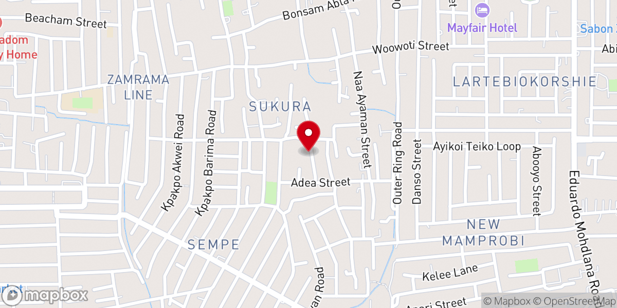 Map showing location of NAZARETH PRESBYTERIAN CHURCH NEW MAMPROBI