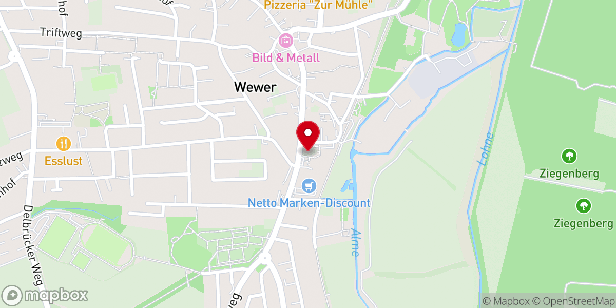 Map showing location of St. Johannes Baptist
