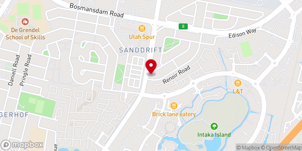Map showing location of Planetshakers Church Cape Town