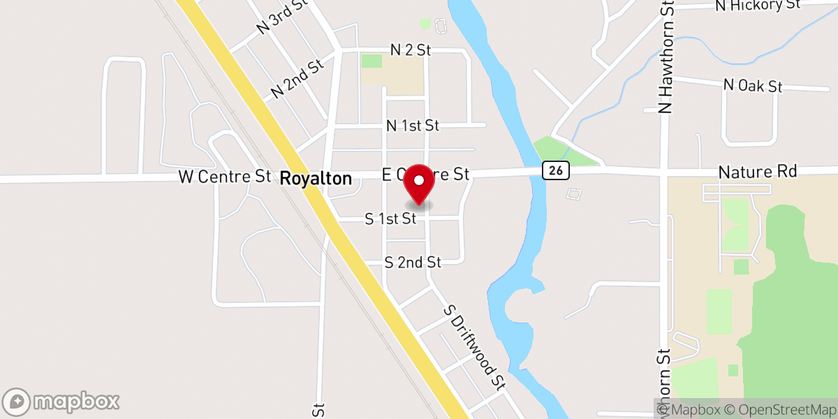 Map showing location of St Paul's Lutheran Church