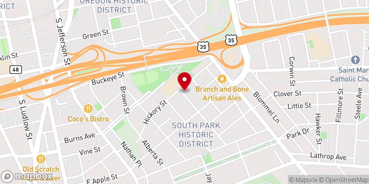 Map showing location of Veritas Church