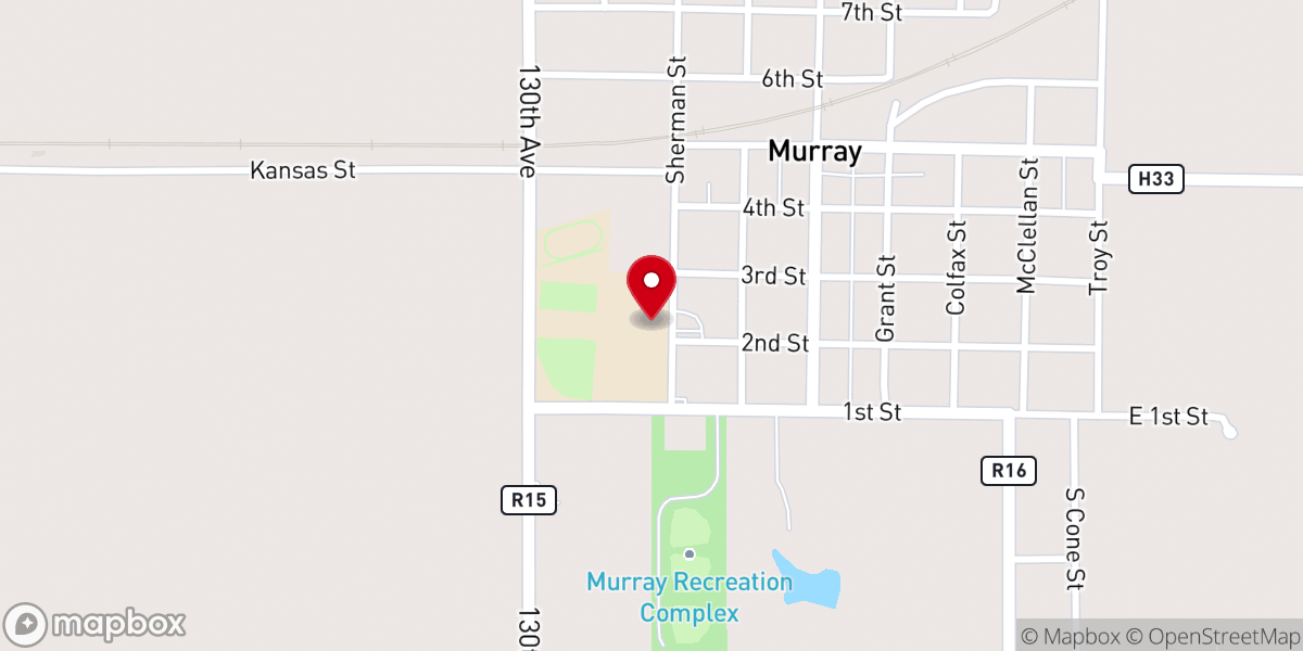 Map showing location of Murray High School