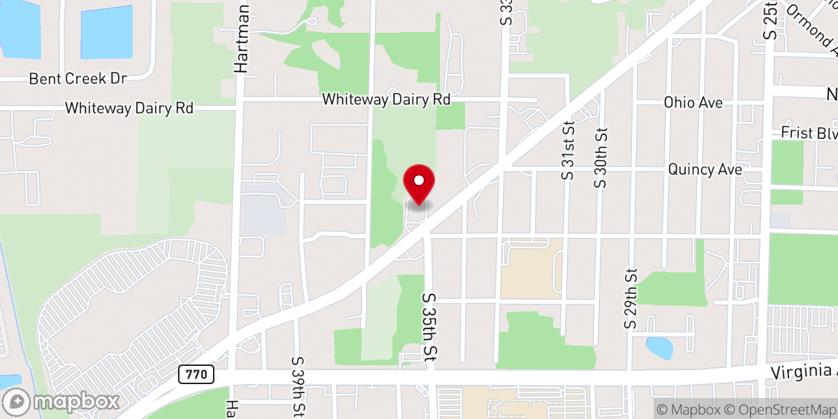 Map showing location of Abundant Life Family Worship