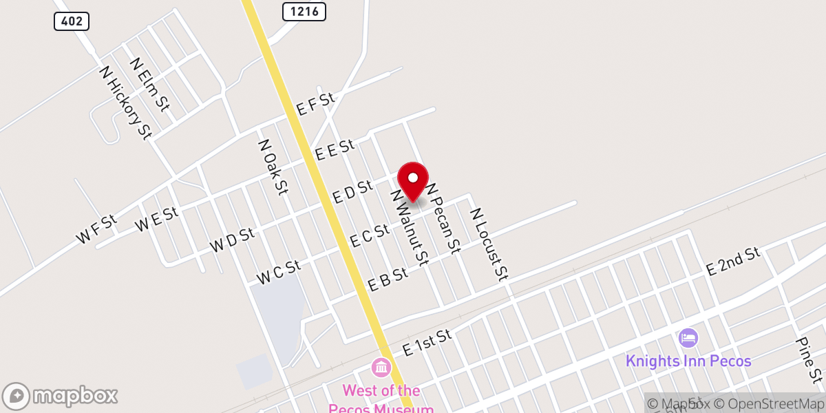 Map showing location of North Temple Baptist Church