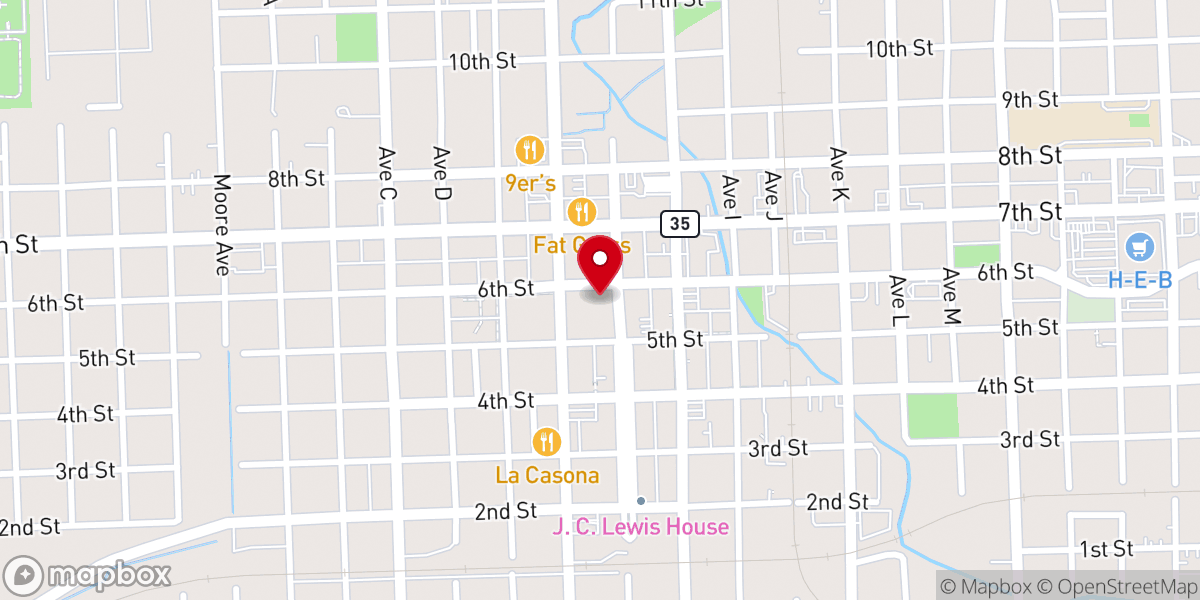 Map showing location of Mustard Seed Christian Store