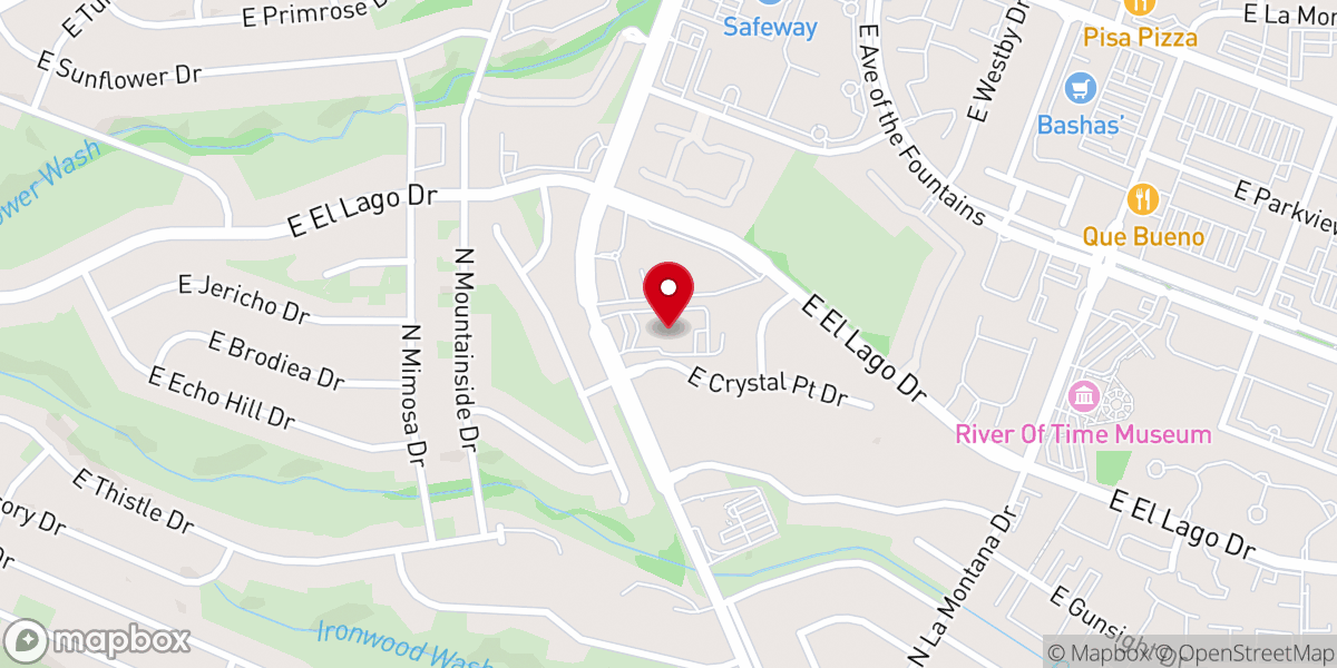 Map showing location of Fountain Hills Presbyterian Church