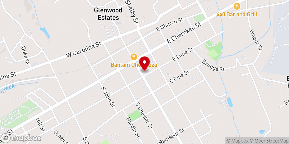 Map showing location of Saint John United Methodist Church
