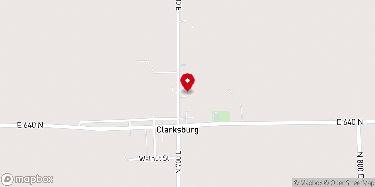 Map showing location of Clarksburg Covenant Church
