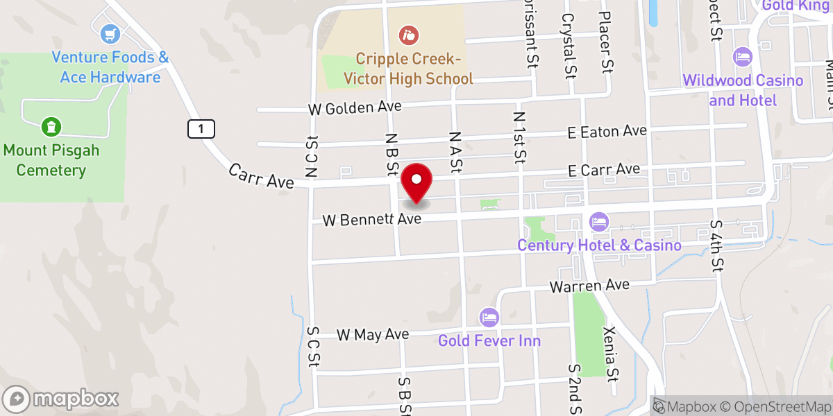Map showing location of Freedom Quest