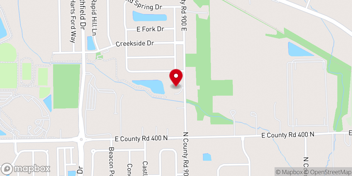 Map showing location of Trinity Church of Brownsburg