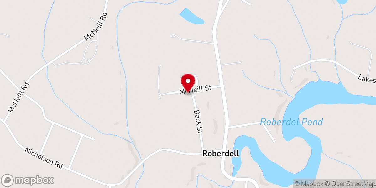 Map showing location of Roberdell Baptist Church