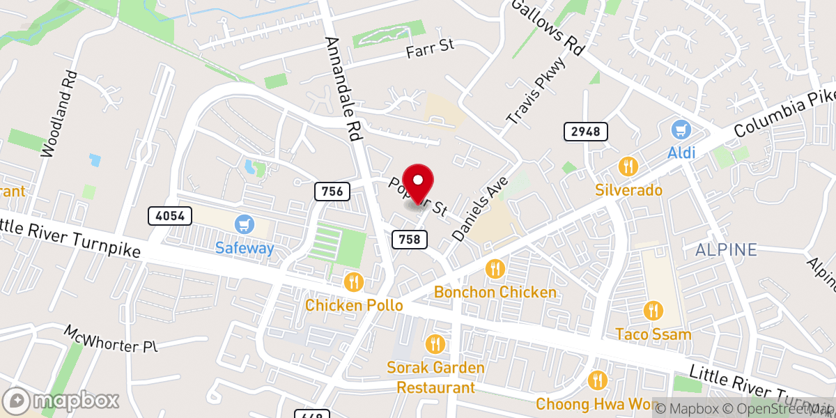 Map showing location of Knights of Columbus