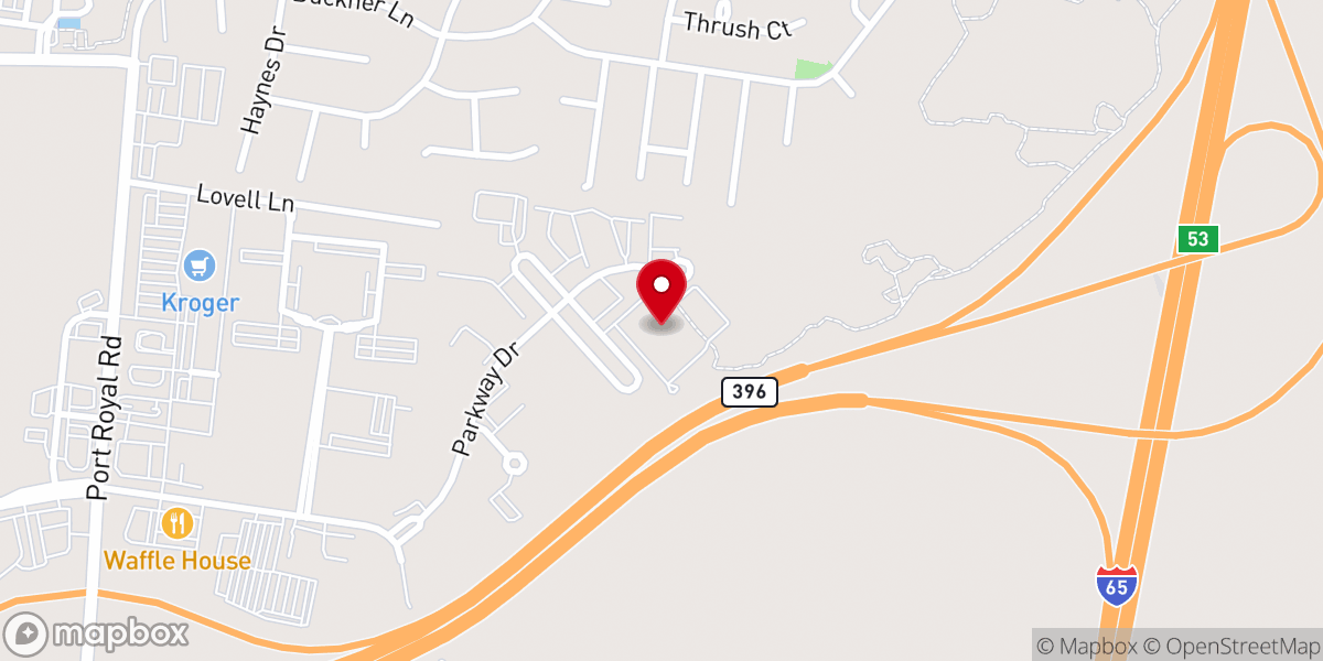 Map showing location of The Bridge Church Spring Hill