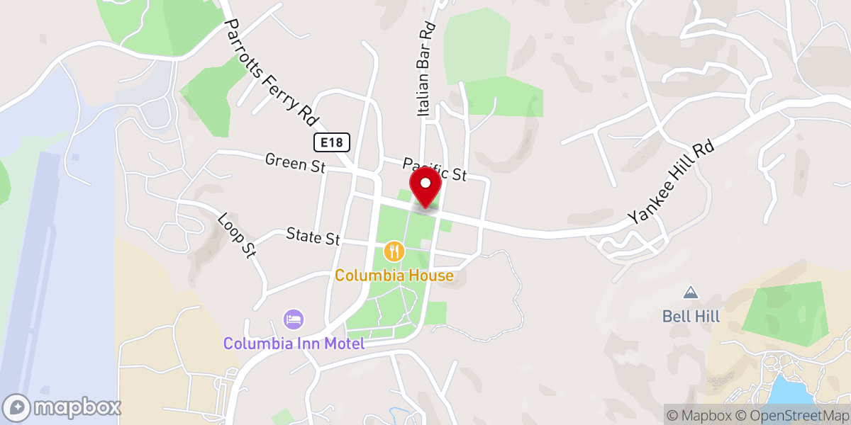 Map showing location of Columbia State Historic Park