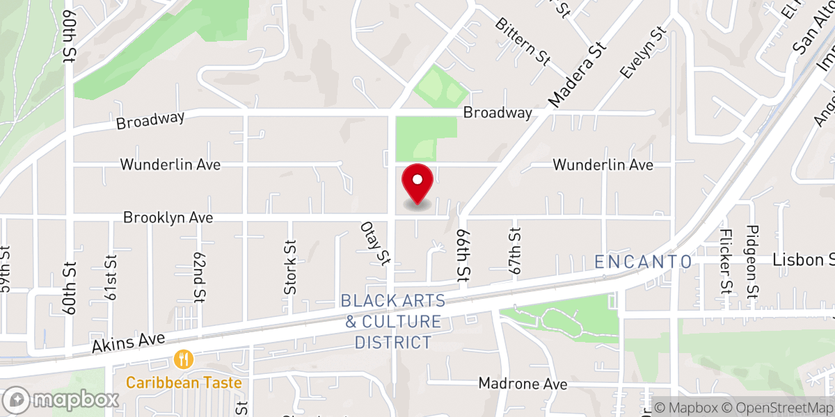 Map showing location of Apostolic Faith Garden of Prayer Church