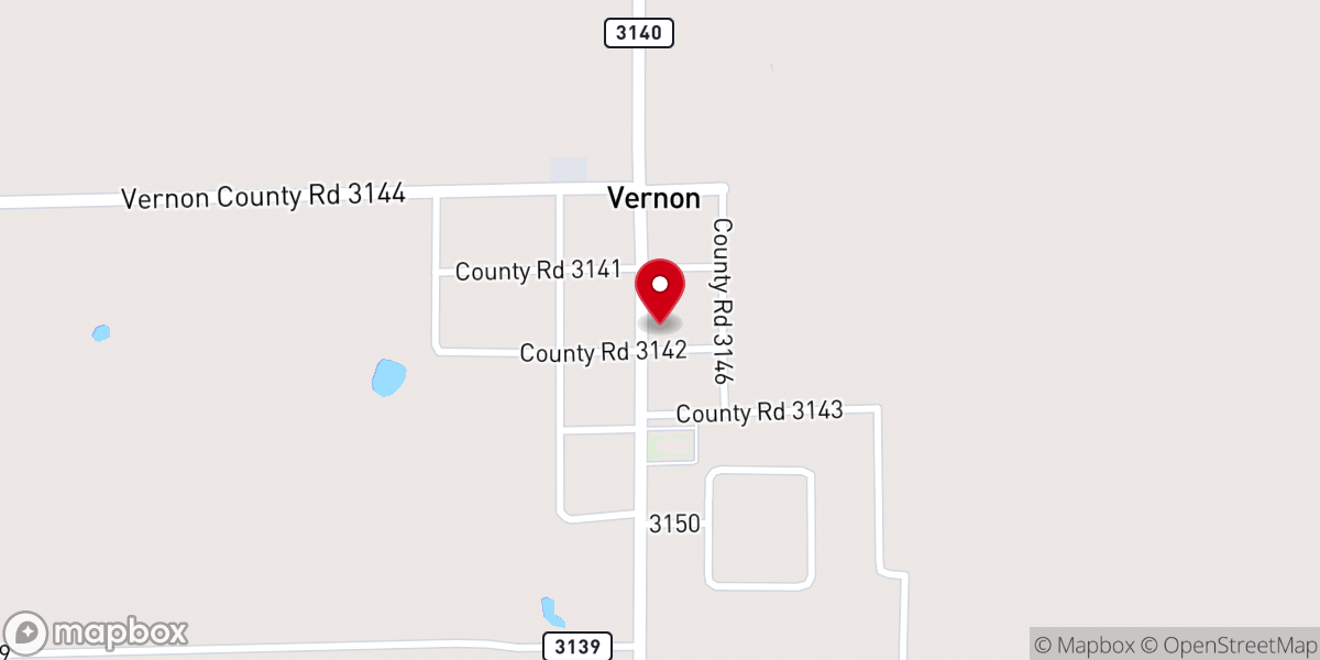Map showing location of Vernon Food Pantry - Food Distribution Center