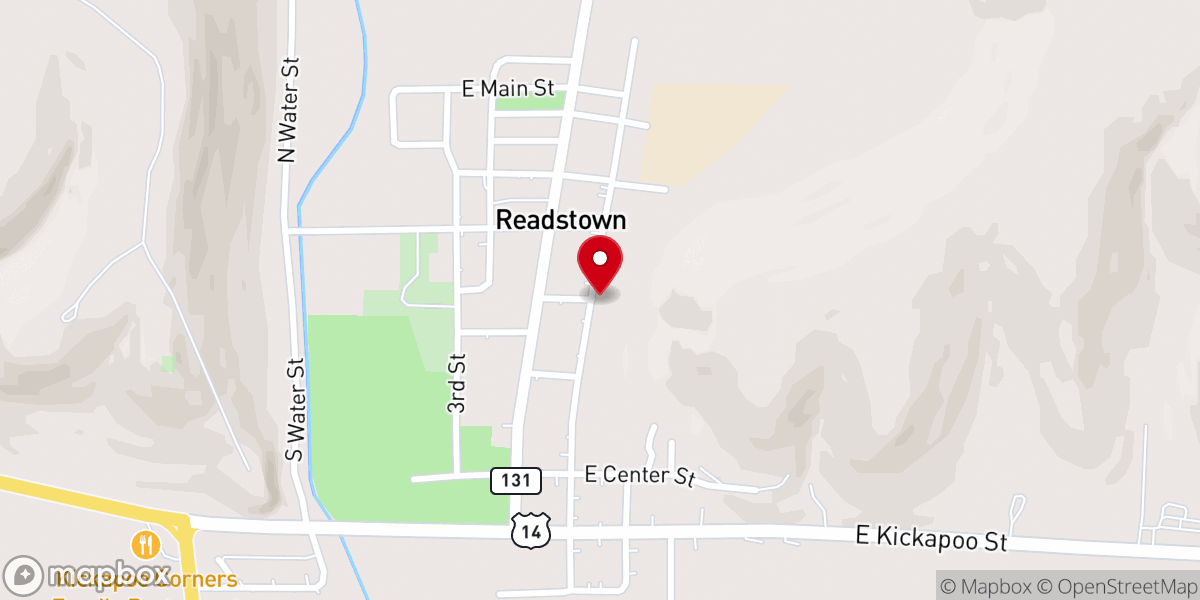 Map showing location of Historic Anabaptist Church