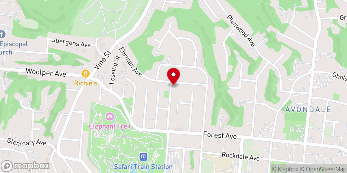Map showing location of Mount Calvary Church of God and Christ