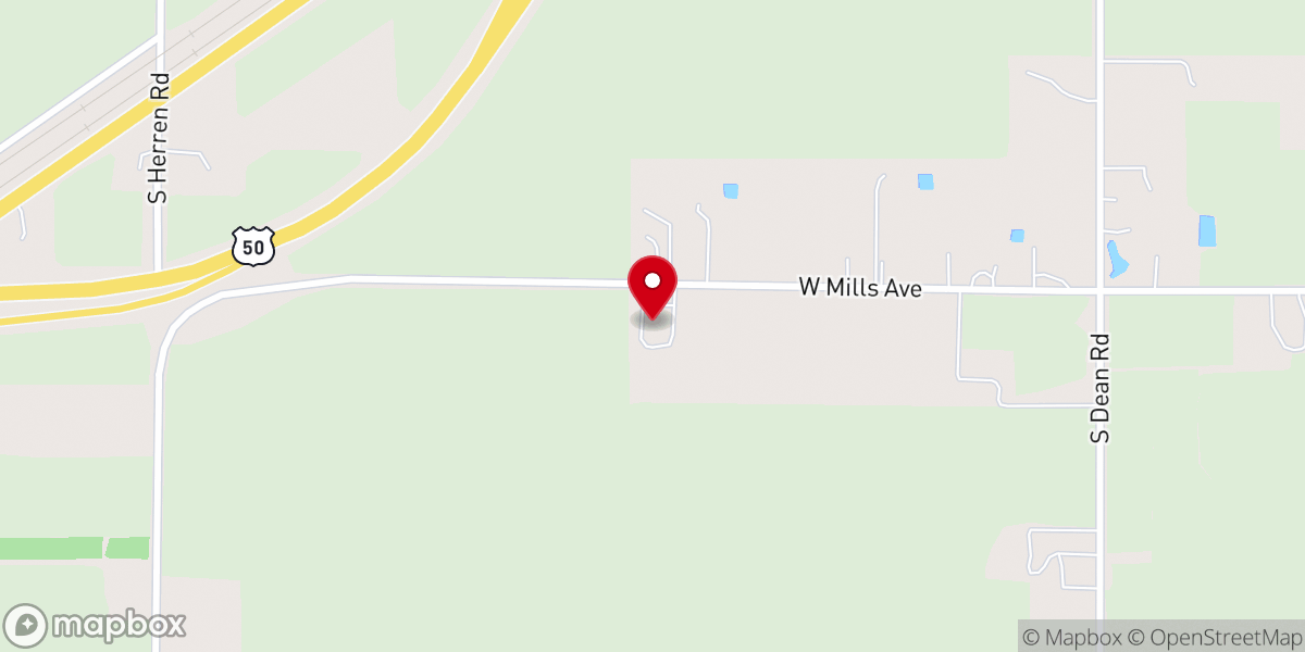 Map showing location of Cedar Crest Amish Mennonite Church