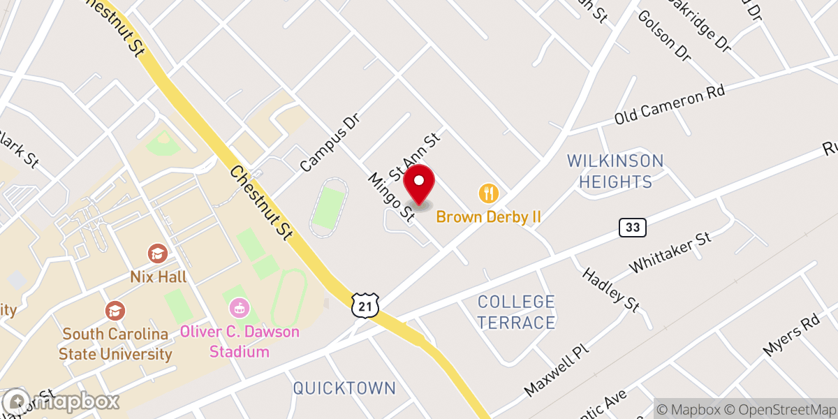 Map showing location of St. Luke Presbyterian Church