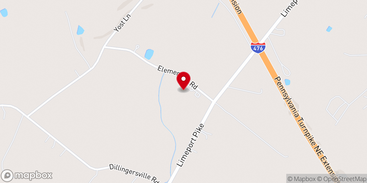 Map showing location of Community Baptist Church