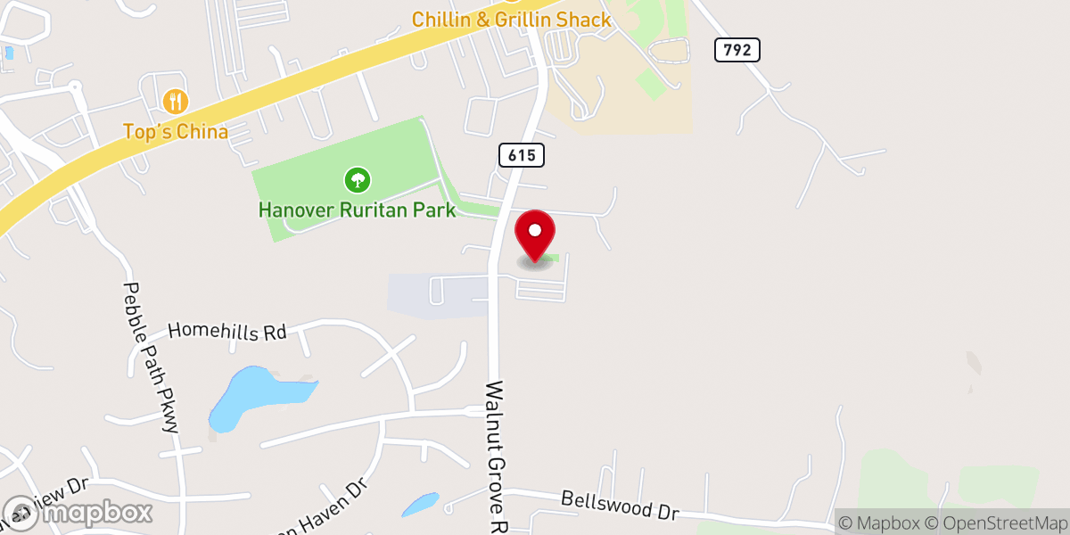 Map showing location of Shalom Baptist Church