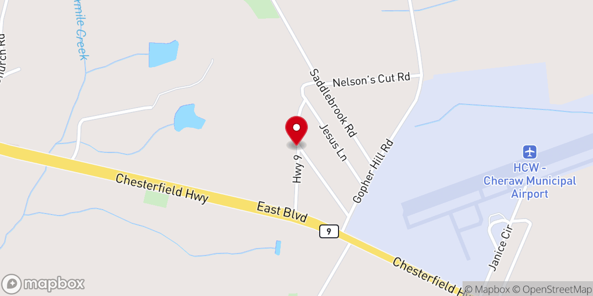 Map showing location of St Paul MBC