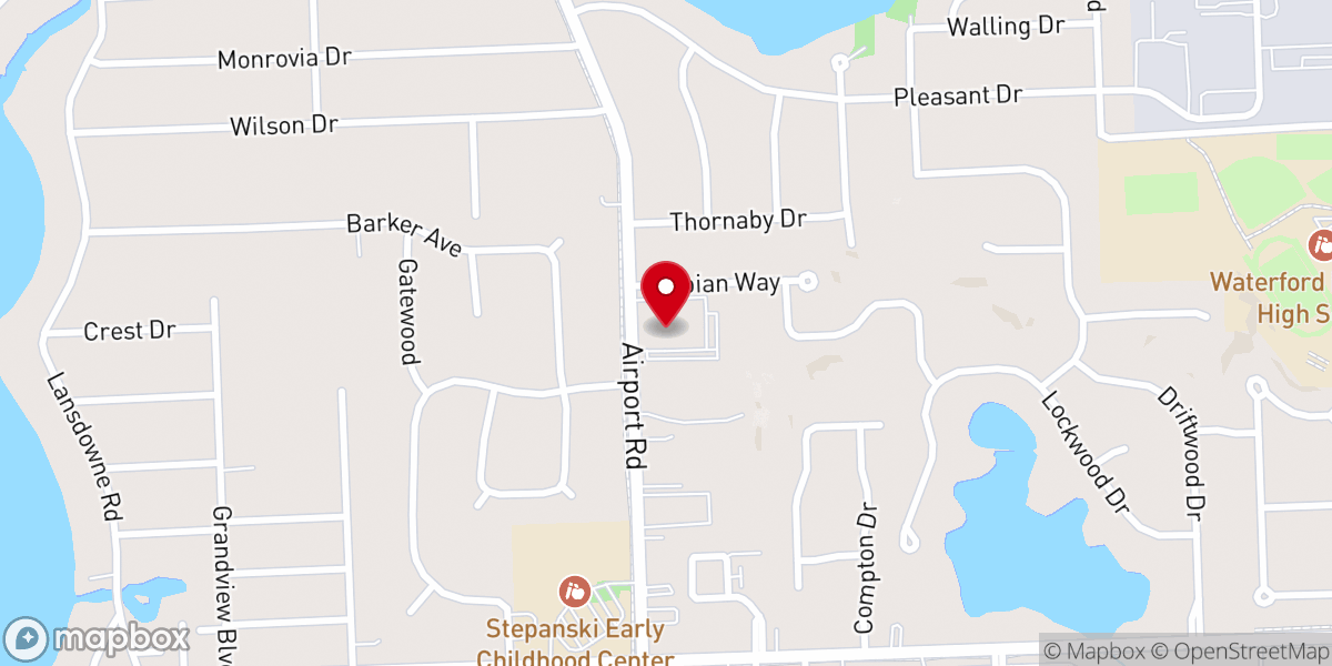 Map showing location of Williams Lake Church